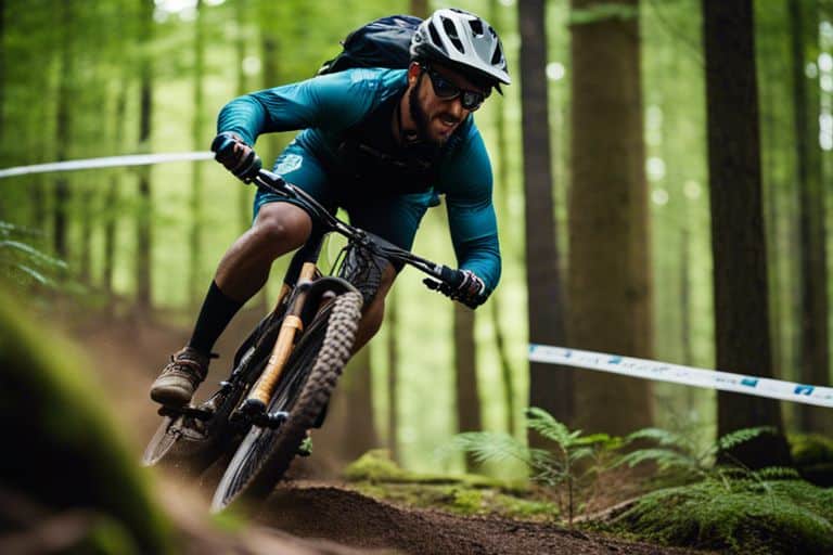 fast mountain bike on road